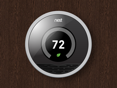 Dribbble Debut - Nest Thermostat [PSD]