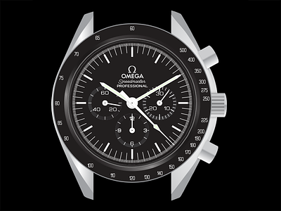 Omega Speedmaster Professional design illustrator moonwatch omega speedmaster watch