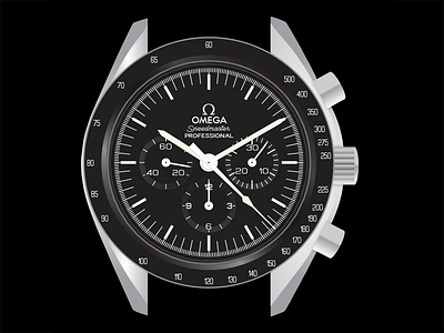 Omega Speedmaster Professional design illustrator moonwatch omega speedmaster watch