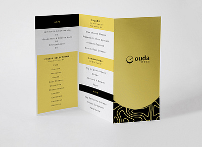 Goudaness Menu brand branding design logo menu menu design restaurant branding