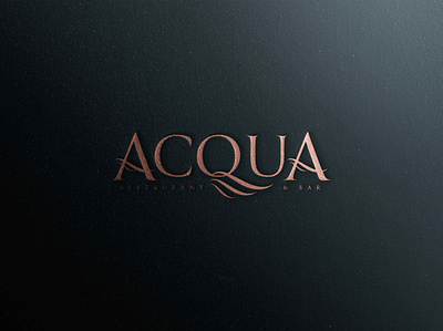 Acqua Restaurant & Bar: Wordmark branding business classy coastal design graphic design illustration logo nautical restaurant serif sunshine coast venue water wordmark