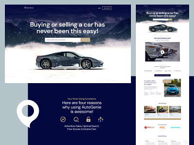 Re-Engineering The Car Buying Experience! auto genie auto web design auto website brand design branding car selling website car website cars ui web design