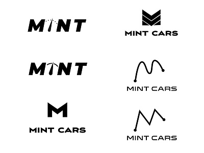 Mint Cars Logo branding cars exploration logo mint