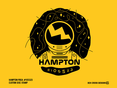 Hampton PDGA #105523 Custom Disc Stamp