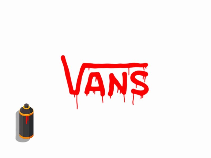Vans Animated Logo aftereffects animated gif logo spraycan vans vector