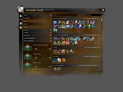 Guild Wars 2 - Legendary Armory (Mockup)