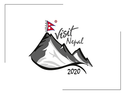 Nepal2020 2020 illustration logo nepal