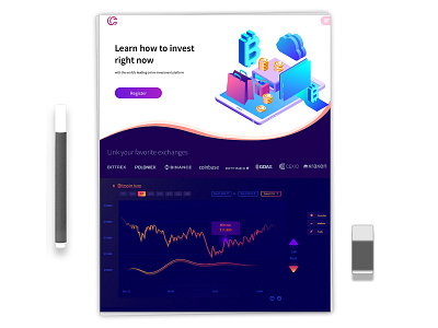 cryptocurrency design website design illustration ui ux web