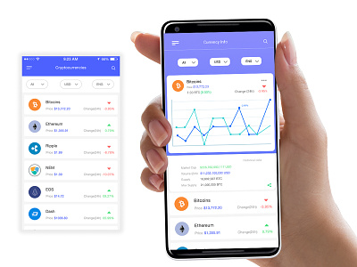 Crypto Currency App android app concept concept ui ux
