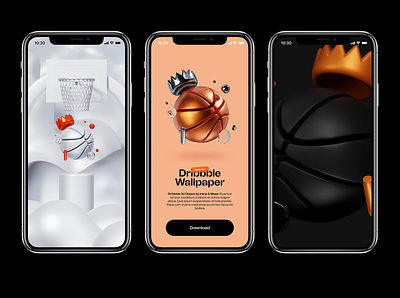 Hello Dribbble! ✨ 3d ball basketball blender debut design digital dribbble game hello dribbble play