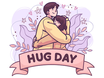 Hug Day Illustration