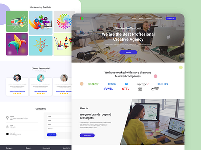 Agency landing page agancy agency landing page branding clean dribbble landing page landing page typography ui uidesign