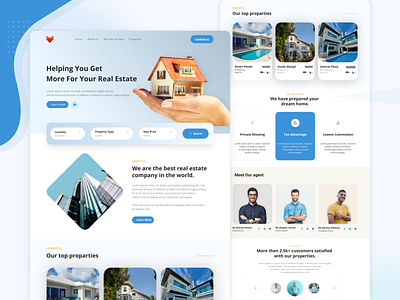 eAgent : Real Estate landing page