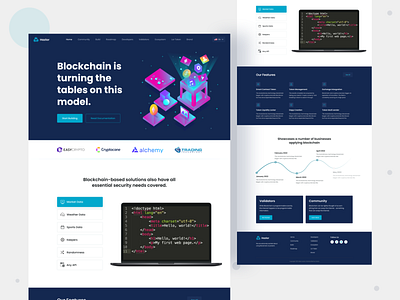 Blockchain Landing page bitcoin blockchain blockchain weabsite clean crypto crypto currency landing page cryptocurrency design landing page nft nft marketplace payment ui uidesign wallet weabsite design web design website