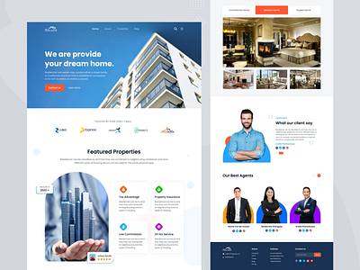 Real Estate Agency Landing Page agency agency landing page agency website apartments clean homepage landing page minimal real estate real estate agency real estate agency website real estate agent real estate app real estate landing page real estate website ui ux website