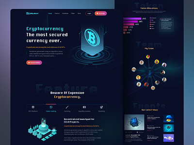Cryptocurrency Landing Page blockchain blockchain landingpage crypto crypto app crypto currency crypto landing page crypto wallet crypto web crypto website cryptocurency web cryptocurrency header homepage landingpage nft nft landing page nft marketplace product design uiux website