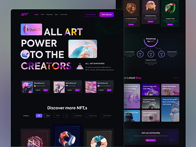 NFT Landing page UI Design