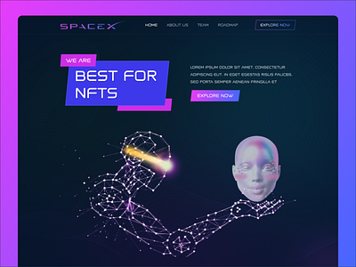 NFT Landing page Header Exploration