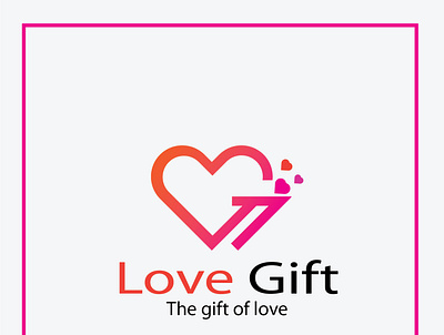 Love Gift Logo app art branding design flat lettering logo minimal typography web
