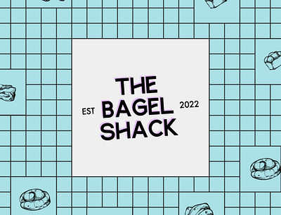 The Bagel Shack brand identity branding design graphic design logo packaging social media typography