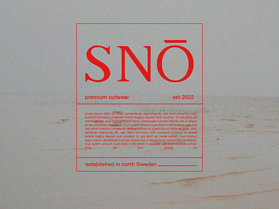 SNÖ - Brand Identity and Landing page