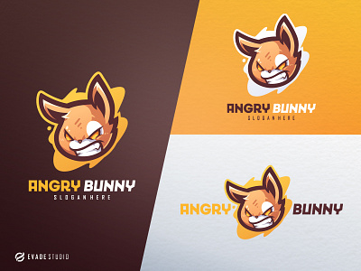 Angry Bunny animal branding bunny design esports illustration logo mascot logo maskot rabbit rabbit logo vector