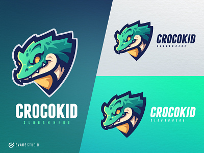 Crocokid animal branding crocodille design esportlogo esports illustration logo mascot mascot logo vector