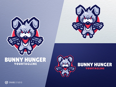 Bunny Hunger animal brand bunny bunny logo company esport esportlogo esports general head illustration logo logoesport mascot vector