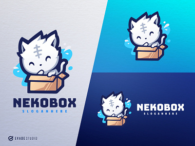 Nekobox animal brand branding cat company design esport esportlogo general head illustration logo logoesport mascot mascot logo vector