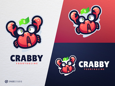 Crabby animal brand character company crab esport esportlogo general head illustration logo logoesport mascot mascot logo vector