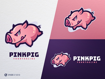 Pink Pig animal brand company design esport esportlogo esports general head illustration logo logoesport mascot mascot logo pig vector