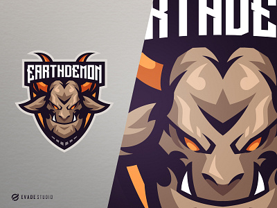 Earth Demon brand company demon esport general head illustration logo logoesport mascot vector