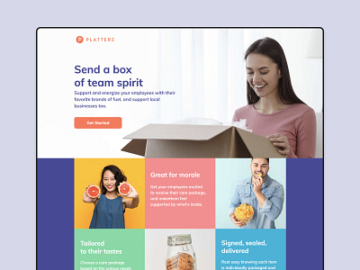 Care Package Landing Page design landingpage ui ux web