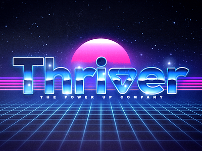 Thriver Retrowave 80s 80s 80s style brand design branding chill cyber cyberpunk design fun illustration retro retro design retrowave