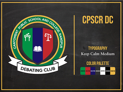 CPSCR DC adobe illustrator bangladesh club college concept creative debate debate club graphic design illustrator logo logo design logo design branding school vector