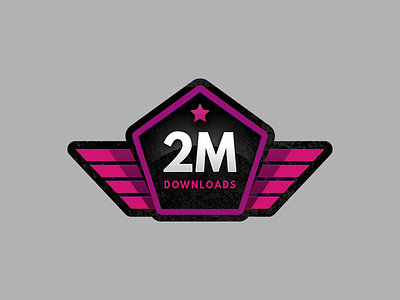 2 Million Downloads Sticker badge million sticker