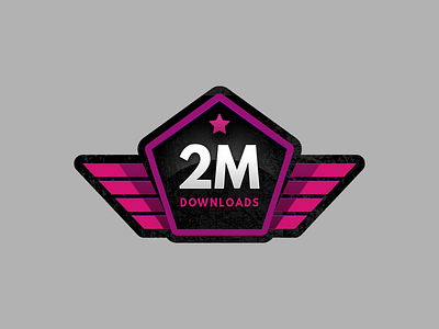 2 Million Downloads Sticker