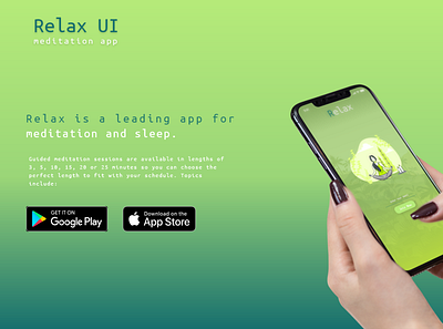 Relax - Meditation App app phone uidesign ux
