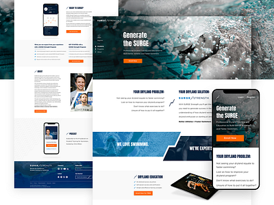 Surge Strength - Website for Professional Dryland Training design desktop design mobile design responsive responsive design responsive website design ui ux web web design webdesign website design