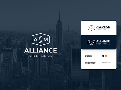 Logo Design for Alliance Sheet Metal branding design flat hvac logo logo design logo design branding logo design services minimal typography