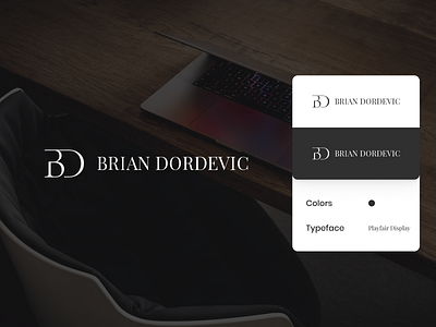 Logo Design for Brian Dordevic branding branding design design icon illustration logo luxury monogram typography ui website design