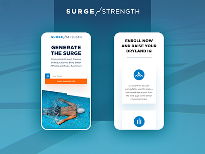 Surge Strenght - Landing Page Design design mobile design responsive typography ui ux vector web webdesign website design