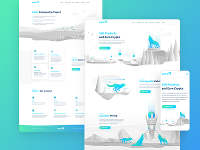 Safex - Website Design design desktop design illustration responsive design ui ux webdesign website design