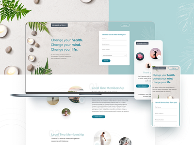 Julianne Mcelroy - Landing Page Design branding design desktop design logo responsive design ui ux webdesign website design