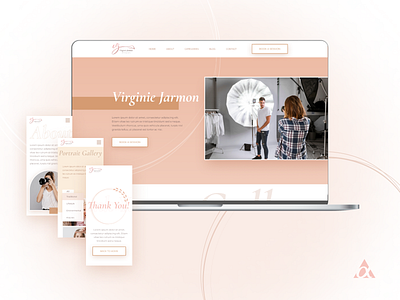 Virginie Jarmon Website Design design desktop design logo responsive design ui ux webdesign website design