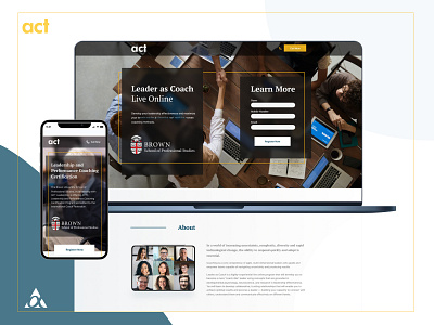Act Leadership - Landing Page Design design desktop design mobile responsive design ui ux webdesign