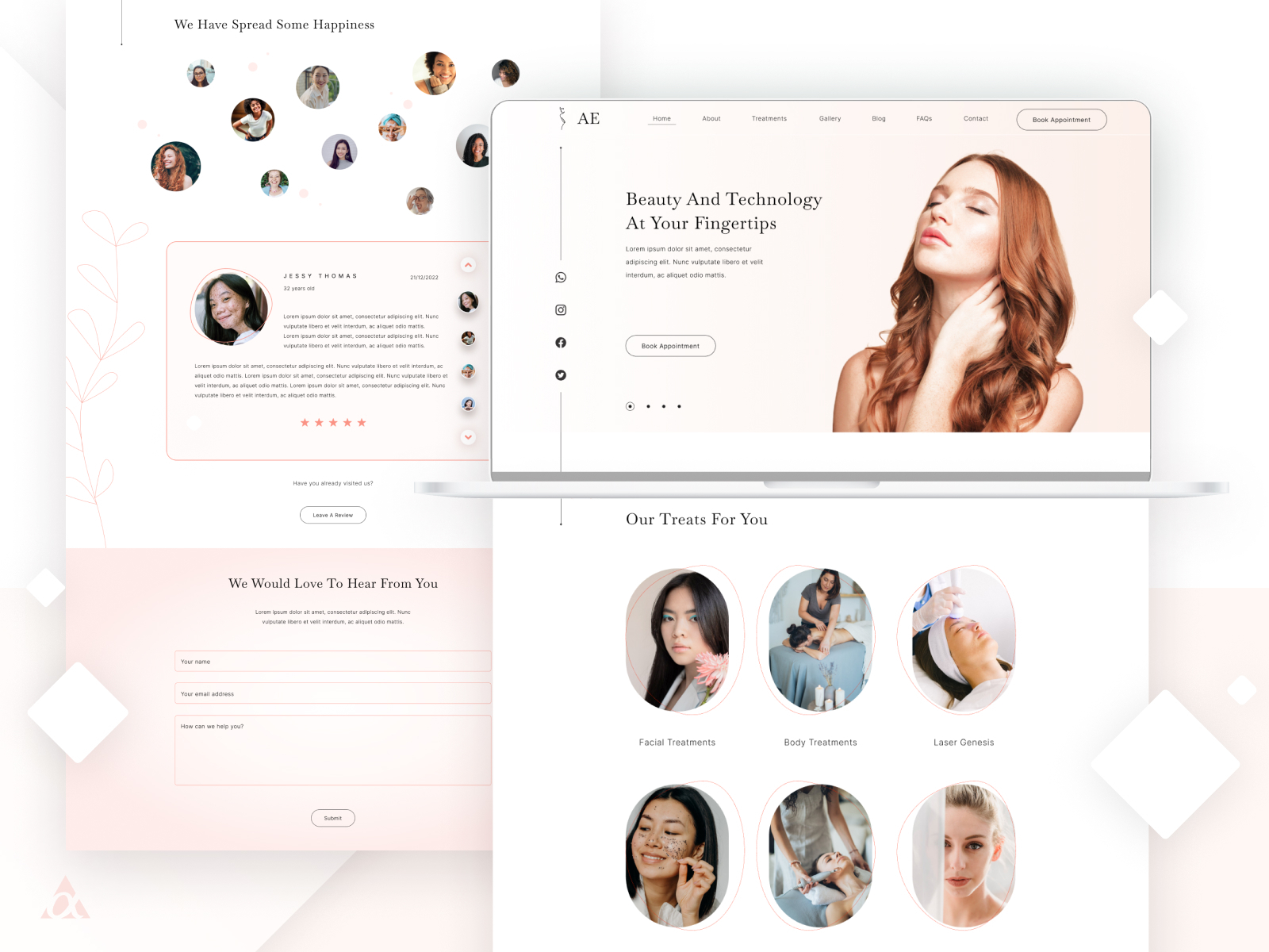 Aesthetic Center Website Template by Alpha Efficiency on Dribbble