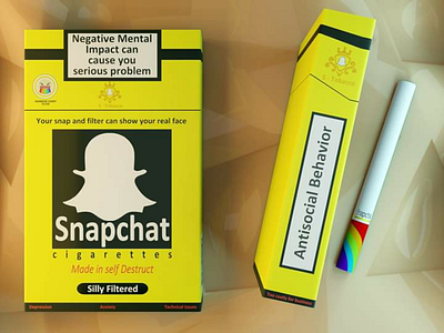 Social media cigarette packet
(Snapchat)