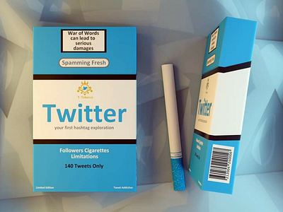 Social media cigarette packet
(Twitter)