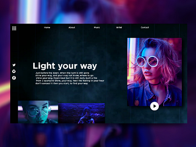 Light your way! deibbble design webdesign ui